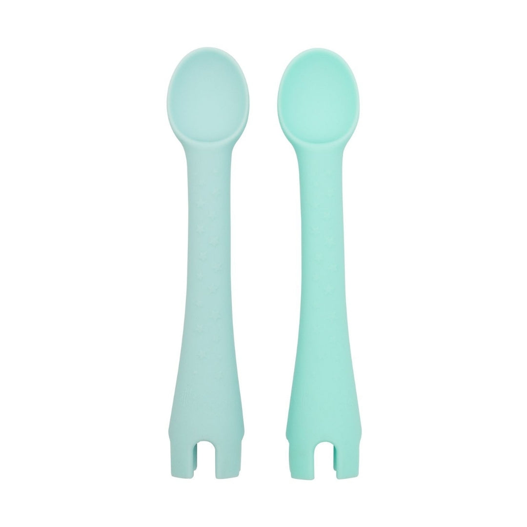 SILICONE BABY UTENSILS, FIRST TENSILS, 2 PACK